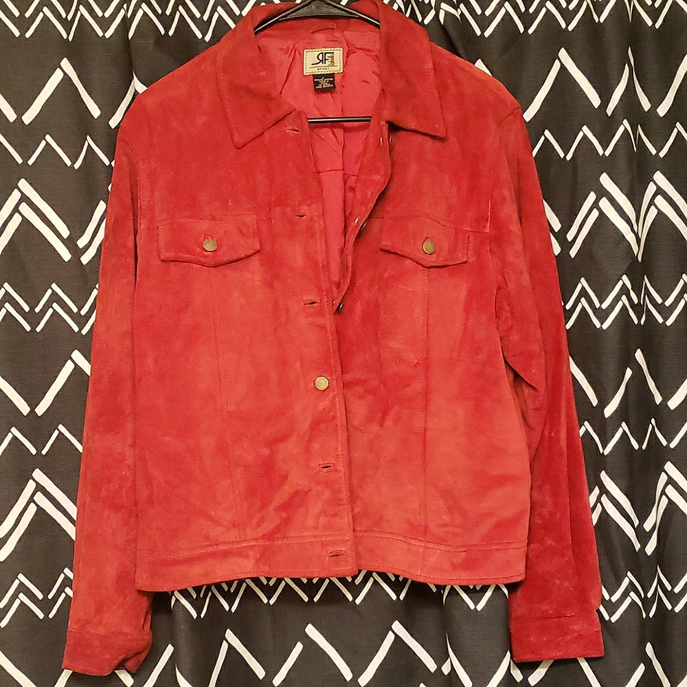 Rafaella Sport Red Suede Jacket